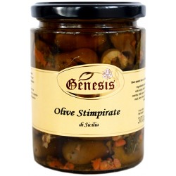 Green Olives with vegetables